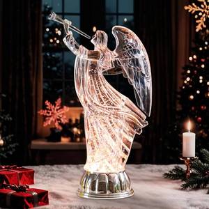 lot 62288 image: Yinns Christmas Angel Figurines, 12 Inch Light Up Snow Globes, Battery Operated Angel with Swirling Glitter, Tabletop Decor for Xmas Indoor Home Party Supplies