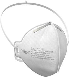 lot 9187280 image: Dr ger X-plore 1750 C N95 masks made in the US  20 NIOSH-approved respirators, universal fit
