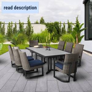 lot 211527 image: Retails for $500 Agio Luna Outdoor Patio Dining Table (Tabletop ONLY)