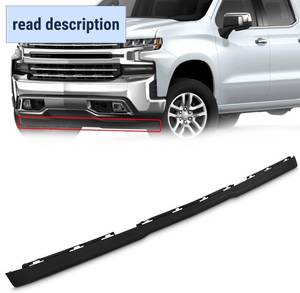 lot 411460 image: Front Bumper Air Deflector Lower Valance Black Compatible with 2019-2021 Chevy Silverado 1500, Replace GM1092265 84219087