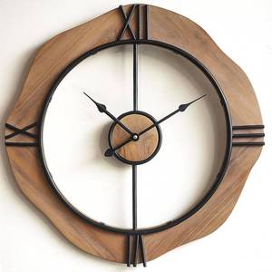 lot 121514 image: MASHI Large Wall Clock for Living Room Decor,Non Ticking Silent,Battery Operated Round Modern Wood Wall Clock for Farmhouse Home,Bedroom,Kitchen,School,Office Decor (20 Inch)