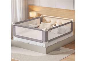 lot 121520 image: Retails for $140 3-Piece Queen Size Bed Rail for Toddlers - Height Adjustable Baby Bed Rail Guard with Headboard Rod,Safety Bed Rails for Queen Size Bed with Child Lock(78.74x78.74x59Inch
