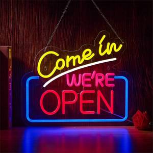 lot 121522 image: Come In Were Open Neon Sign for Wall Decor, Open LED Neon Signs Lights for Caf  Business Walls Window Shop Bar Hotel,Restaurant Retail store Party Pub Decoration and Shop Decoration Gift