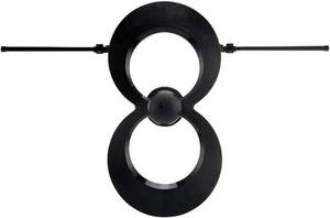 lot 221537 image: Antennas Direct ClearStream MAX-V Indoor Outdoor TV Antenna, UHF VHF Multi-Directional, 60 Mile Range, 4K 8K UHD, NEXTGEN TV   wWall Bracket(Black)