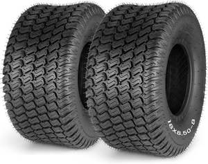 lot 221550 image: 18x8.50-8 Lawn Mower Tire,18x8.50x8 Lawn Mower Tires Set of 2, 4-Ply Tubeless Turf Tires for Zero Turn MowerGolf CartTractor, Heavy Duty 18x8.5-8 Tires with P332 Tread, Max Load 815LBS