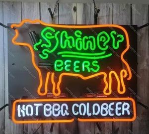 lot 221552 image: Retails for $147 Neon Signs Compatible for Shiner Beer Hot Bbq Cold Beer,Real Handmade Neon Light for Office Hotel Pub Cafe Birthday Party Man Cave Neon Light Art Wall Lights 24 X 20 Inches