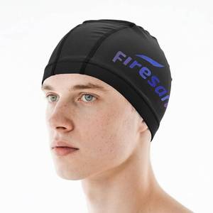 lot 221559 image: Firesara Fabric Swim Cap, High Elasticity Swimming Cap Keeps Hair Clean Breathable Fit Both Long Hair Short Hair, Swim Caps Woman Girls Men Kids One Size Hat