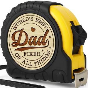 lot 221565 image: Fathers Day Dad Gifts from Daughter Son Wife - Ideal Fathers Day Birthday Gifts for Father Daddy Step Bonus New Dads Father in Law - Engraved 25 FT Tape Measure Tools Gift