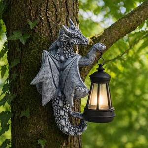lot 321460 image: Dragon Tree Hugger Garden Decor - 9.3 Inch Garden Statues Lawn Ornaments for Outside Balcony Yard Art Outdoor,Garden Gifts for Women,Mom,Grandma