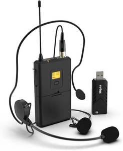 lot 321464 image: FIFINE Wireless Microphones for Computer, USB Wireless Microphone System for PC and Mac, Headset UHF System with USB Receiver,Transmitter, Headset and Clip Lavalier Lapel Mic-K031B