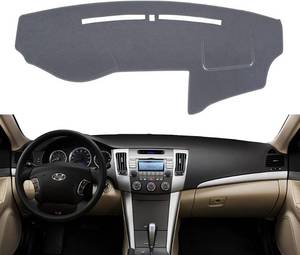 lot 321481 image: Dash Cover Mat Custom Fit for Hyundai Sonata 2009 2010 with Cutout for Sensor, Dashboard Cover Pad Protector (09-10 Dark Gray)
