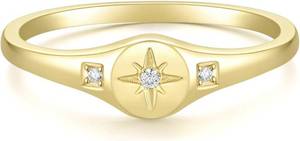 lot 321487 image: Mameloly 1.5mm 14K Gold Plated Wedding Bands for Women Dainty Stackable Thin Dot Ring Statement Ring Size 3-12