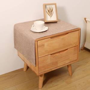 lot 421518 image: Small Bedside Tablecloth Table Dustcover End Tabletop Home Decoration Fabric Tablecloth Nightstand Table Covering Doilies for Furniture D cor (16 35inch) Light Coffee