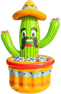 lot 421522 image: PARENTSWELL 47.5 Inflatable Cactus Cooler, Inflatable Drink Cooler for Summer Fiesta Parties, Blow Up Ice Bucket Cinco De Mayo Pool Party Supplies Fiesta Mexican Party Decorations