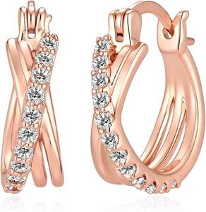 lot 421551 image: Retails for $150 Lab Grown Diamond Hoop Earrings for Women, 0.4CT Total
