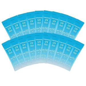 lot 421562 image: 20PCS Travel Size Sunscreen Bulk SPF50 PA, Non-Greasy & Hydrating  Mini Sunscreen (4ml Each) with Hyaluronic Acid, Sunscreen Packets Perfect for Summer Party, Outdoor Sports & Daily Use