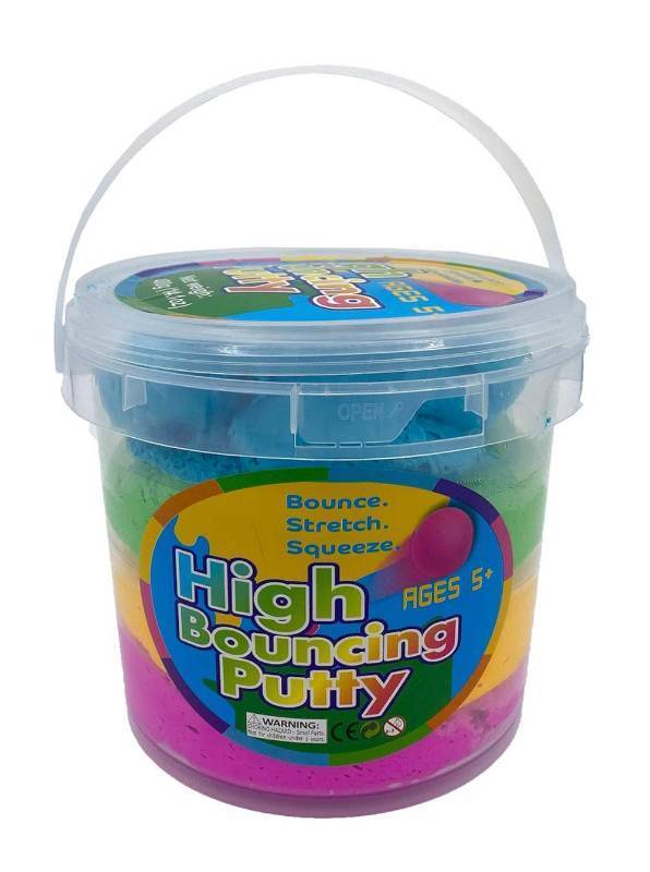 lot 1037 image: Toy Planet Rainbow High Bouncing Putty Bucket, Multicolored.44 lb - Retail $25