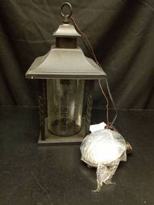 lot 1001 image: Hanging Pendant Light Fixture with Cord - Retail $207