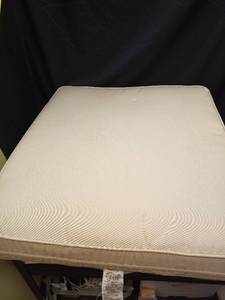 lot 1010 image: Square Outdoor Seat Cushion with Zipper Cover - 30 x 5 Beige - Retail $35