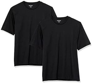 lot 1011 image: Amazon Essentials Mens Short-Sleeve Crewneck T-Shirt, Pack of 2, Black, X-Large (B06XWLT3GS) - Retail $44