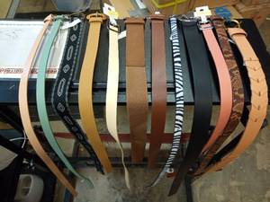 lot 1026 image: Womens Fashion Belt Lot - Assorted Styles and Colors 12 ct Size XS & S - Retail $120