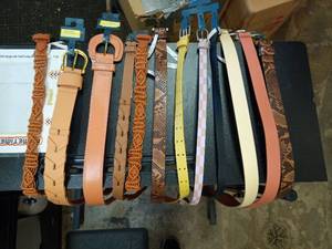 lot 1027 image: Universal Thread Womens Belt Lot - 9 Assorted Styles 12ct Size Medium - Retail $120