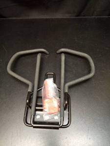 lot 1042 image: Rubbermaid Black Shelf Storage Shed Bracket - Retail $54
