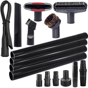 lot 1080 image: Household Cleaning Kit Attachments Vacuum Cleaner Accessories Universal Vacuum Hose Adapters Flexible Crevice Tool for Dryer Lint Vent Trap Cleaner - Retail $26