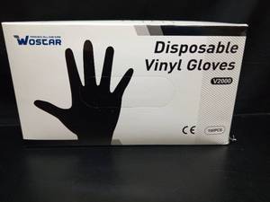 lot 1082 image: Woscar Disposable Vinyl Gloves V2000 100PCS - Retail $10