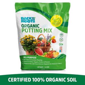 lot 1106 image: Back to the Roots Potting Mix  6 Qt - Retail $11
