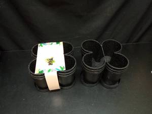 lot 1111 image: Stacking Planters 3 Tiers with Drain Holes and Drainage Tray - Retail $24