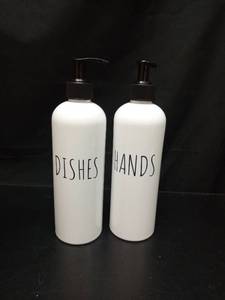 lot 1121 image: Hands and Dishes Soap Dispenser Set 500ml - Retail $16