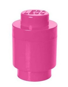 lot 1129 image: LEGO Storage Brick 1 - Pink Building Kit Accessories for Creativity - Retail $15