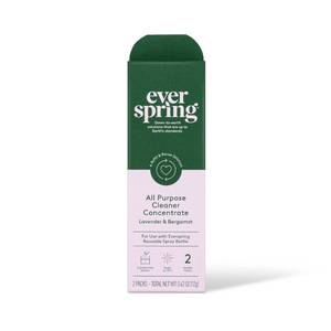 lot 1130 image: 3 ct. Lavender & Bergamot Ultra-Concentrated All Purpose Cleaner - 0.42oz2ct - Everspring - Retail $15