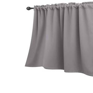 lot 1157 image: KOUFALL Light Gray Valances for Windows,Small Window Valances for Bathroom,Silver Grey,18 Inch Length - Retail $13