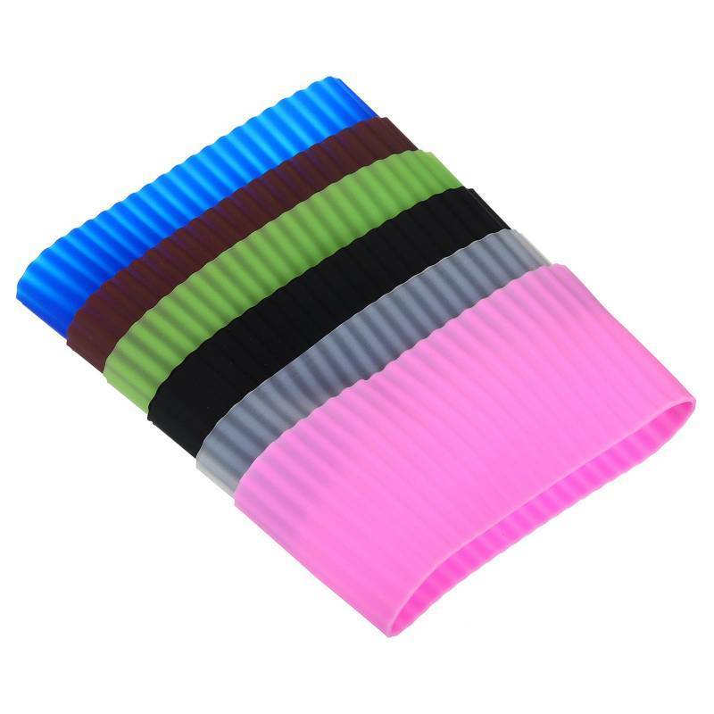 lot 2005 image: PATIKIL Coffee Cup Sleeves, 1 Set Heat Resistant Nonslip Mug Covers Insulated Protector for Hot or Cold Drink in Glass Bottle, 6 Colors - Retail $14