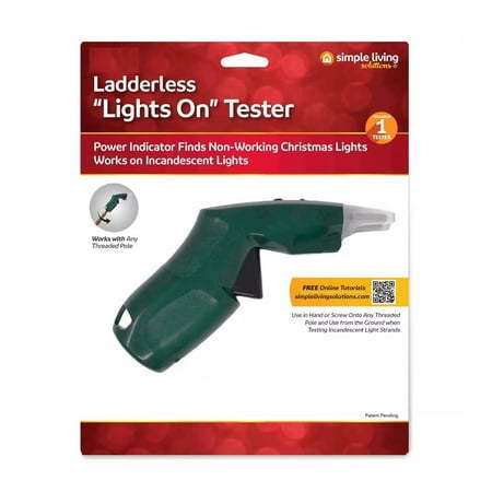 lot 2009 image: 2-in-1 Ladderless  Lights On  Christmas Light Tester - Simple Living Solutions - Retail $25