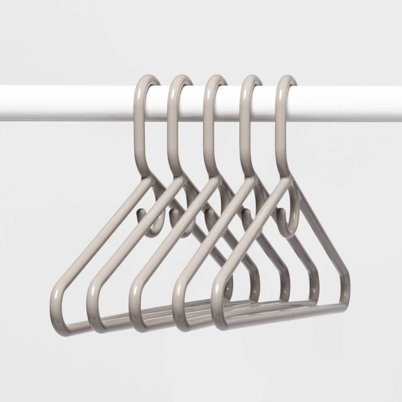 lot 2076 image: 19 Super Heavy Weight Hangers Gray - Room Essentials - Retail $20
