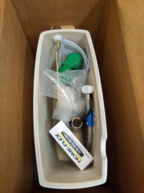 lot 2028 image: TOTO Drake 1.28 GPF Toilet Tank with Right-Hand Trip Lever, Cotton White - ST776ER#01 - Retail $137