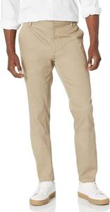 lot 4064 image: Amazon Essentials Mens Slim-Fit Wrinkle-Resistant Flat-Front Stretch Chino Pant. Tan Size 40