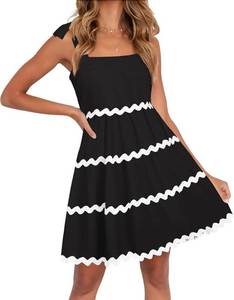 lot 4082 image: ZESICA Womens Swing Mini Spaghetti Strap Dress Black - Size Large