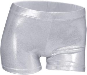 lot 4156 image: Aosva Little Big Girls Sparkle Dance Tumbling Athletic Gymnastics Short - Silver Size 14