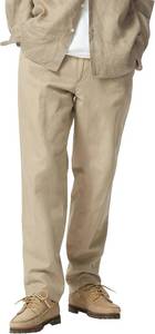 lot 4169 image: Casual Elastic Waist Tapered Cut Pants Beige - Size Large