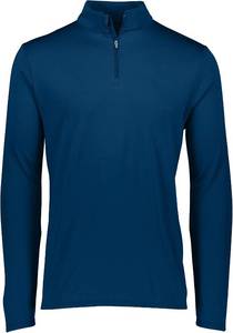 lot 4205 image: Augusta Sportswear Mens Attain Light Weight Wicking Knit 14 Zip Pullover - Athletic Performance and Comfort Wear. Navy Medium