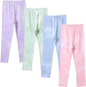 lot 4209 image: Chicduo 4 Pack Girls Printed Leggings Soft Yoga Pants Kids Tie-Dye Leggings. Size 1012 Y