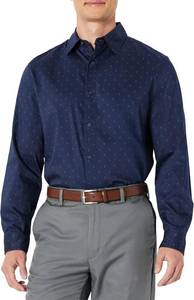 lot 4226 image: Amazon Essentials Mens Regular-Fit Wrinkle-Resistant Stretch Dress Shirt Navy Small