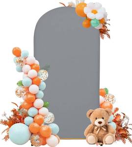 lot 4245 image: 5FT Arch Cover   Small Stretch Backdrop Fabric for Baby Showers, Birthdays & Dessert Tables   Navy Blue Arch Stand Cover for Cozy Celebrations