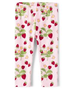 lot 4329 image: Gymboree  Girls  Strawberry Capri Leggings - Strawberry Sweetie in Pink  Size 12-18 M  CottonSpandex