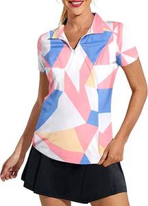 lot 4342 image: Golf Polo Shirts for Women Hawaii Graphic Golf Tshirt Ladies Summer Short Sleeve Polo Shirt Tennis Tops Multicolor Small