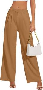 lot 4349 image: KICZOY Casaul Pants for Women Business Work Office Dress Pants Trousers with Pockets Caramel. CarMel Size 6